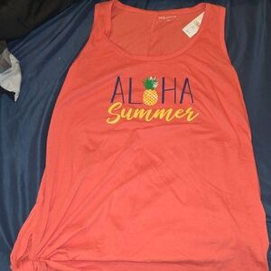 NWT Lane Bryant Pink Tank Top - Aloha Summer